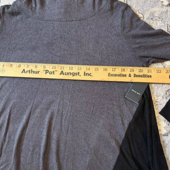 Verve Ami Womens Granite Heather Cowl Neck Long Sleeve Sweater Top L - Picture 7 of 8